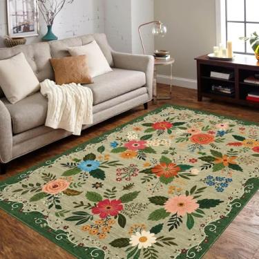 Imagem de GarveeHome Tapete antiderrapante de 3 x 12 cm, lavável à máquina, boêmio, floral, pequeno tapete para quarto, cabeceira, cozinha, entrada, quarto infantil, escritório, dormitório universitário, cinza