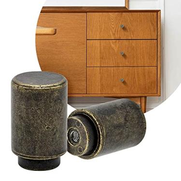 Imagem de Kit Com 6 Puxadores Para Armário Retrô Ponto Dourado 17mm (Ouro Envelhecido)