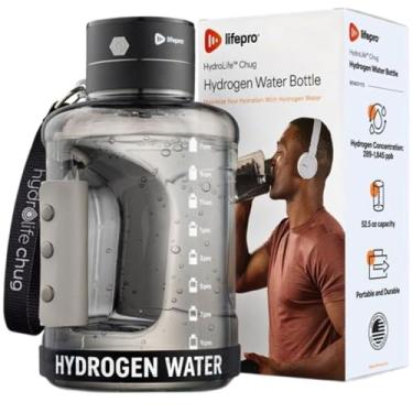 Imagem de LifePro Gerador de garrafa de água de hidrogênio HydroLife Chug – Garrafa de água de hidrogênio de grande capacidade de 1,5 L com tecnologia SPE/PEM, tampa recarregável USB-C, corpo de policarbonato