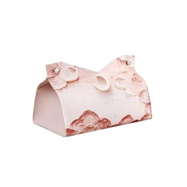 Imagem de Caixa de lenços de papel caixa de armazenamento sala de estar carro saco de papel de mesa, caixa de lenços de mesa criativa, caixa de lenços de mesa caixa de armazenamento de lenços (B)