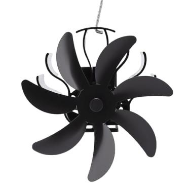 Imagem de Fockety Ventilador de Lareira Movido a Calor, Ventilador de Fogão a Lenha Não Elétrico, Liga de Alumínio, Tubo Magnético, de Lareira, Queimador de Gás, Térmico