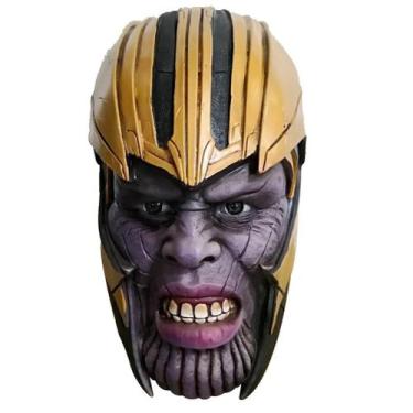 Imagem de Máscara Thanoss Latex para festa à fantasia de carnaval de Halloween -