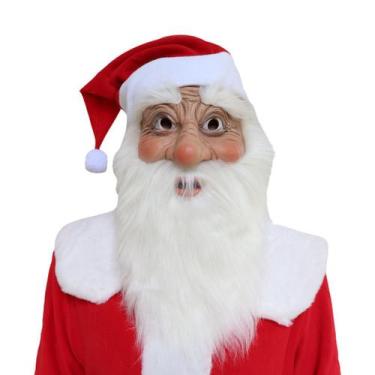 Imagem de Máscara de látex de Papai Noel para festa à fantasia de carnaval de Ha