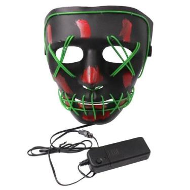 Imagem de Máscara de festa LED Full Face Cosplay Costume Pro Horror - yiweisai