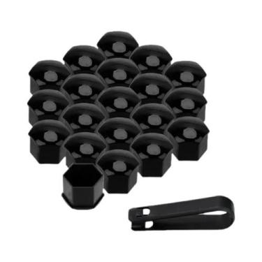Imagem de Capas De Plástico Pretas Para Porcas De Roda De Carro 17 19 21mm, Prot