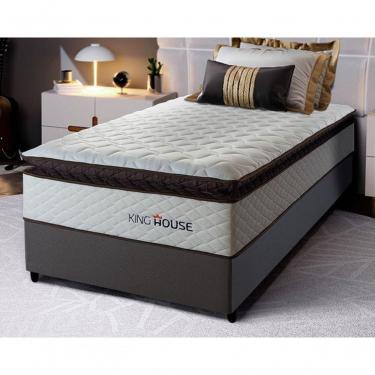 Imagem de Cama Box Espuma San Diego Solteiro 88x188 Branco King House