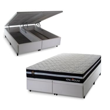 Imagem de Cama Box Baú Durham C/ Molas Ensacadas 193x203 King House