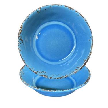 Imagem de Bowl Tigela em Melamina Azul Blue 19cm Material Que Não Quebra Piscina