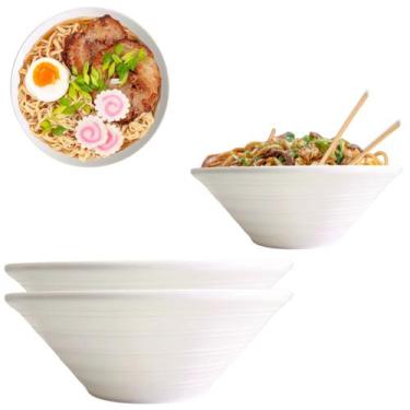 Imagem de 2 Tigelas Japonesa Bowl Ondulado e, Melamina Premium 1L - Chinatown