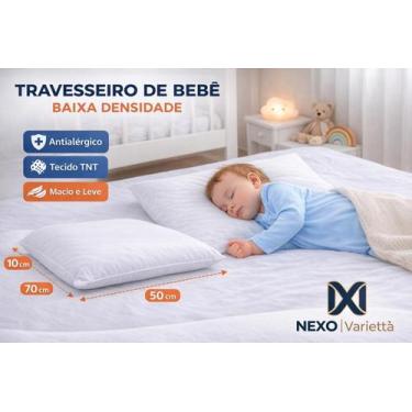 Imagem de Travesseiro Infantil Bebê e Criança  Suave, Leve e Confortável - NEXO