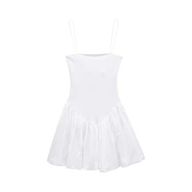 Imagem de Vestido Mini Vintage Sem Mangas Para Mulheres, Decote Slash, Vestido C