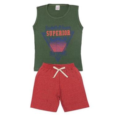 Imagem de Conjunto Regata Basketball League Verde e Bermuda - Luky & Buky, 10, V