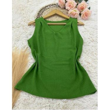 Imagem de Blusa Feminina Moderna Detalhe Social - CASTELE MODAS, G, Verde