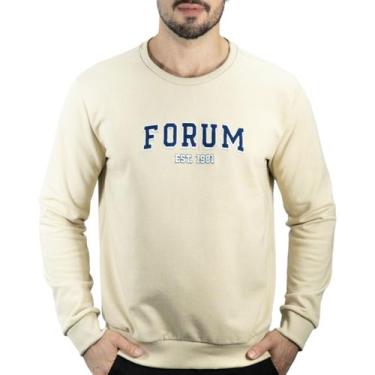 Imagem de Moletom Forum Bordado Bege, G, Masculino