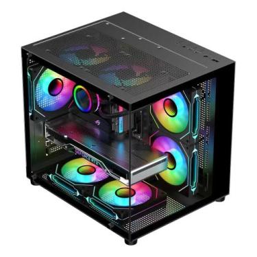 Imagem de Gabinete Aquário G-fire Cg300w Branco M-atx, Preto