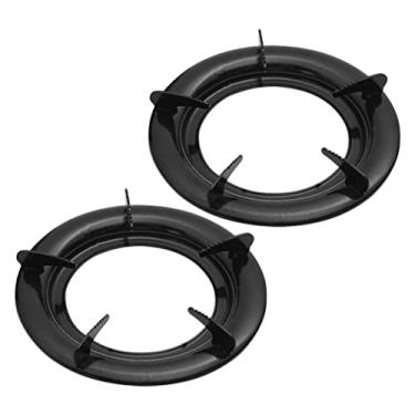 Imagem de 2 Unidades Suporte De Fogão a Gás Acessório De Fogão Suporte De Panela Suporte Wok Panela De Berço Wok Utensílios De Madeira Para Cozinhar Ferro Moldura De Anel Forno Elétrico