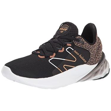 Imagem de New Balance Tênis de corrida infantil Fresh Foam ROAV V2 com cadarço, Preto/Branco/Cobre Metálico, 11 Little Kid