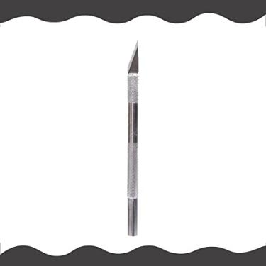 Imagem de Estilete De Precisão Corte Bisturi-c/6 Lâminas - Prata - nybc