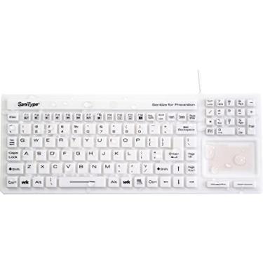 Imagem de Teclado higiênico de grau profissional SaniType lavável Touchpad Plus com touchpad (USB) (branco) | KBSTRC106T-W