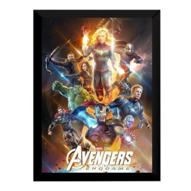 Imagem de Quadro Capitã Marvel Vingadores Ultimato Poster Moldurado - Fanarte