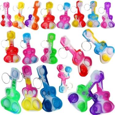Imagem de Roaqua (Presentes De Aniversário Para Estudantes E Lembrancinhas Festa, 100 Pacotes Guitarra A Granel, Mini Pop Adultos Crianças, Prêmio Musical Sensorial Bolha Pequena Fidget)