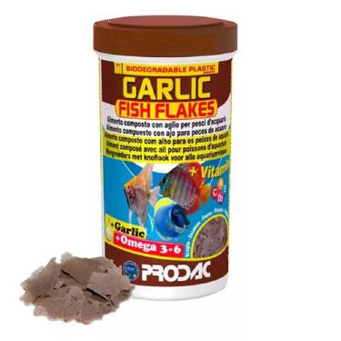 Imagem de Prodac Garlic Flocos 20g Ração Todas Espécies Peixes Antibac