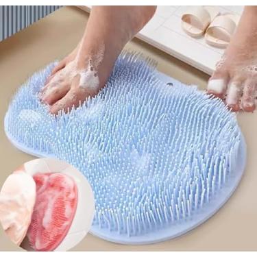 Imagem de Escova Esfoliante Multiuso Limpador De Costas Prático E Útil Chuveiro Para Os Pés Escova Massageadora Linha Premium M5 Armarinhos (2 Peças)