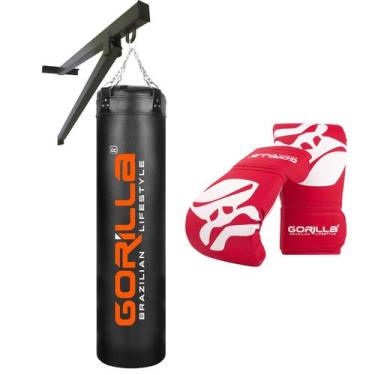 Imagem de Saco De Pancada Profissional Grande Boxe Muay Thai 160 + Luva Pro + Su