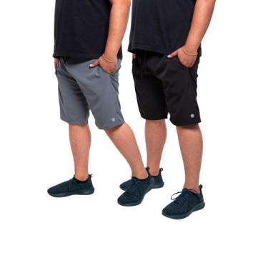 Imagem de Kit 2 Bermuda Plus Size Masculina Tactel Com Elastano - BEN20 PREMIUM,