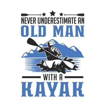 Imagem de Kayak Notizbuch: Kajak Alter Mann Kajakfahrer Kayak Kanu / 6x9 Zoll / 120 karierte Seiten Seiten