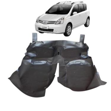 Imagem de Tapete assoalho vinil nissan livina de 5 lugares preto fosco - MANOS T