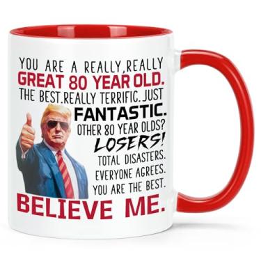 Imagem de Maustic Presentes de aniversário de 80 anos para mulheres e homens, presentes legais para mulheres de 80 anos, ideias de presente de aniversário de 1945 para avô, tio, tia, mãe, 325 ml