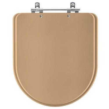 Imagem de Assento Sanitario Poliester Carrara Bege Castor Para Vaso Deca