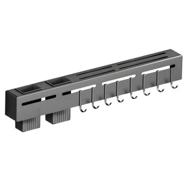 Imagem de Suporte Organizador De Pendurar Utensílios Cozinha Metal Cinza
