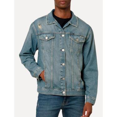 Imagem de Jaqueta Calvin Klein Jeans Trucker Stoned Azul Escuro-Masculino