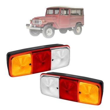 Imagem de Par Lanterna Traseira Tricolor Mb 608 708 1113 1111 Toyota Bandeirante