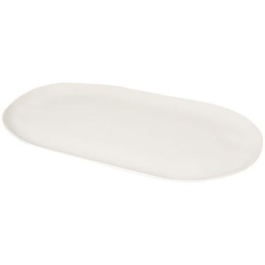 Imagem de Now Designs Travessa de melamina Danica – Fresco de fava de baunilha, 25 x 43 cm, reutilizável, lavável na lava-louças, estilo contemporâneo