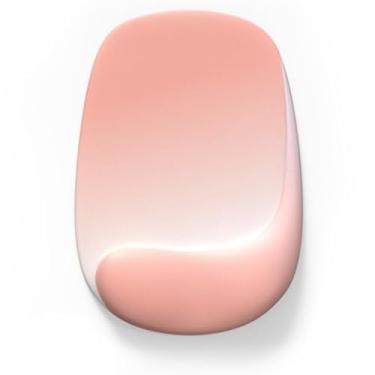 Imagem de Mouse pad com descanso de pulso mudança gradual ergonômico para jogos mousepad descanso de pulso suave mouse pad de silicone para escritório casa (rosa)