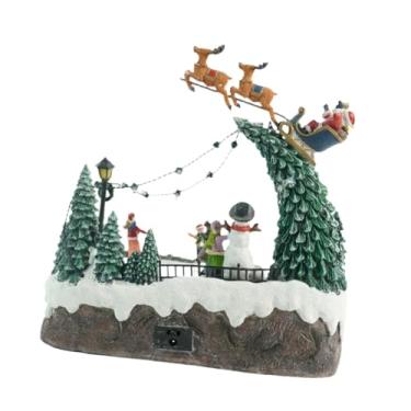 Imagem de KiBcsLic Enfeite de Natal Iluminado, Centro de Mesa Criativo em Miniatura, Decoração Natalina, Ornamento de Mesa para Lareira ou Quarto