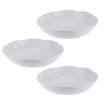 Imagem de Kit Três Saladeira Redonda de Melamina Ondulada 30 x 7,2 cm WECK