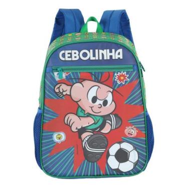 Imagem de Mochila Escolar Turma Da Monica Cebolinha Meninos Costas - Luxcel