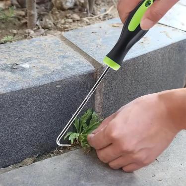 Imagem de 2 peças de extrator de raízes para dispositivo de remoção de ervas daninhas de jardim, arrancador de ervas daninhas, gancho de garra única, escavador de dente de leão