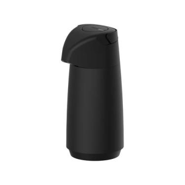 Imagem de Garrafa Térmica Tramontina Exata 1L - Plástico Preto, 1L, Preto