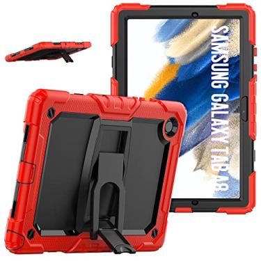 Imagem de Capa protetora para tablet Compatible with Samsung Galaxy Tab A8 10.5 X200/X205 (2022) Case,Three-in-one Shatter-Resistant Shell, Drop-Proof, Dust-Proof, Shock-Proof with Bracket+Shoulder Strap Estojo
