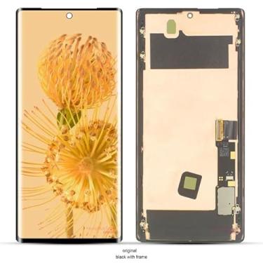 Imagem de bingyening Tela LCD sensível ao toque digital com moldura para Google Pixel 6 Pro GLUOG G8VOU GF5KQ com moldura para Google Pixel 6 Pro (OLED com moldura)