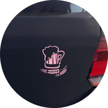 Imagem de Adesivo de Carro Caneca Cerveja de Trigo - Cor Branco - Melhor Adesivo