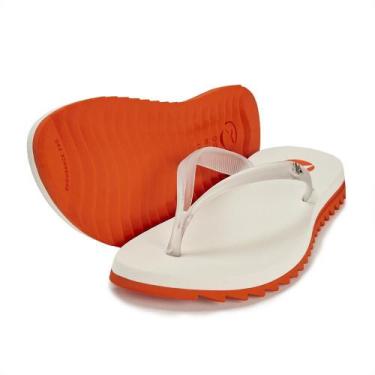 Imagem de Chinelo Kenner Feminino Sandália New Ibiza Lançamento, Branco, Laranja