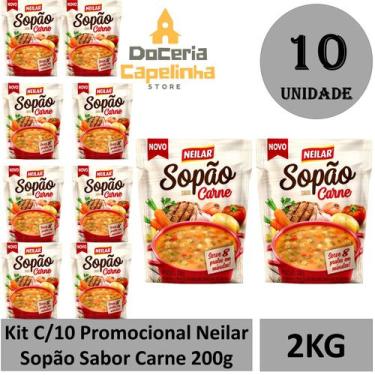 Imagem de Kit C/10 Promocional Neilar Sopão Sabor Carne 200g