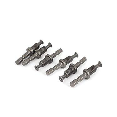 Imagem de ComOK 6 peças SDS Plus para 3/8 polegada rosca 1/4 polegada Hex Hex Hank Keyless Drill Chuck Adaptador para Impact Driver