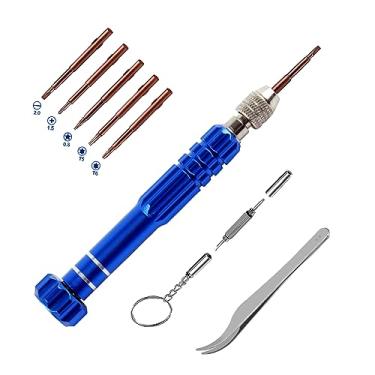 Imagem de Kit de reparo de óculos 5 em 1, conjunto de chaves de fenda pequenas multifuncionais 3 em 1, kit de reparo de telefone, kit de ferramentas de chave de fenda premium para consertar óculos de sol,